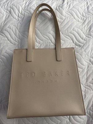 Ted Baker London The Icon Tote Bag Small Cream Embossed New