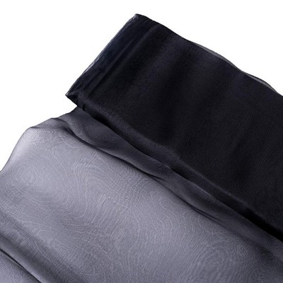 Black CHIFFON FABRIC 54'' x 10 yards Bolt Crafts Sewing Put-up Wedding Party SALE