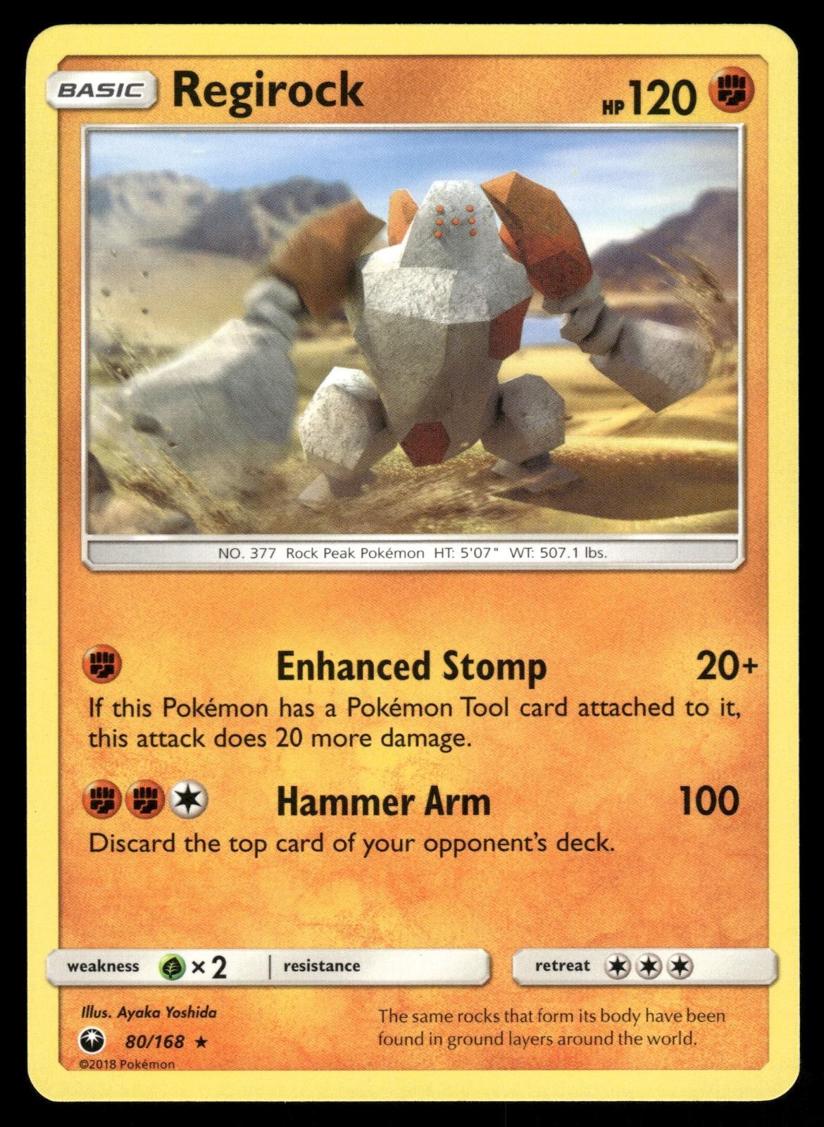 Regirock 80/168 Rare Celestial Storm Pokemon NM