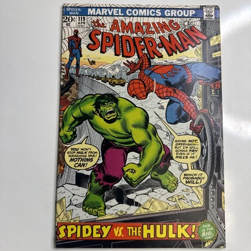 Amazing Spider-Man #119 | VG/FN | Key Hulk Battle Bronze Age Marvel Comics 1973