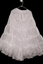 Petticoat Underskirt Crinoline Slip Tutu Circle Skirt Prom Bridal White 35 In
