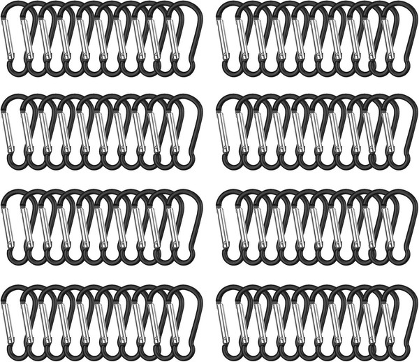 Dadabig 80 StüCk Karabiner SchlüSselanhäNger Mini Feuerwehr Karabiner Ge-image