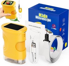 4K 1000X Digital Microscope for Kids, Handheld Mini Microscope 2.0" IPS Screen