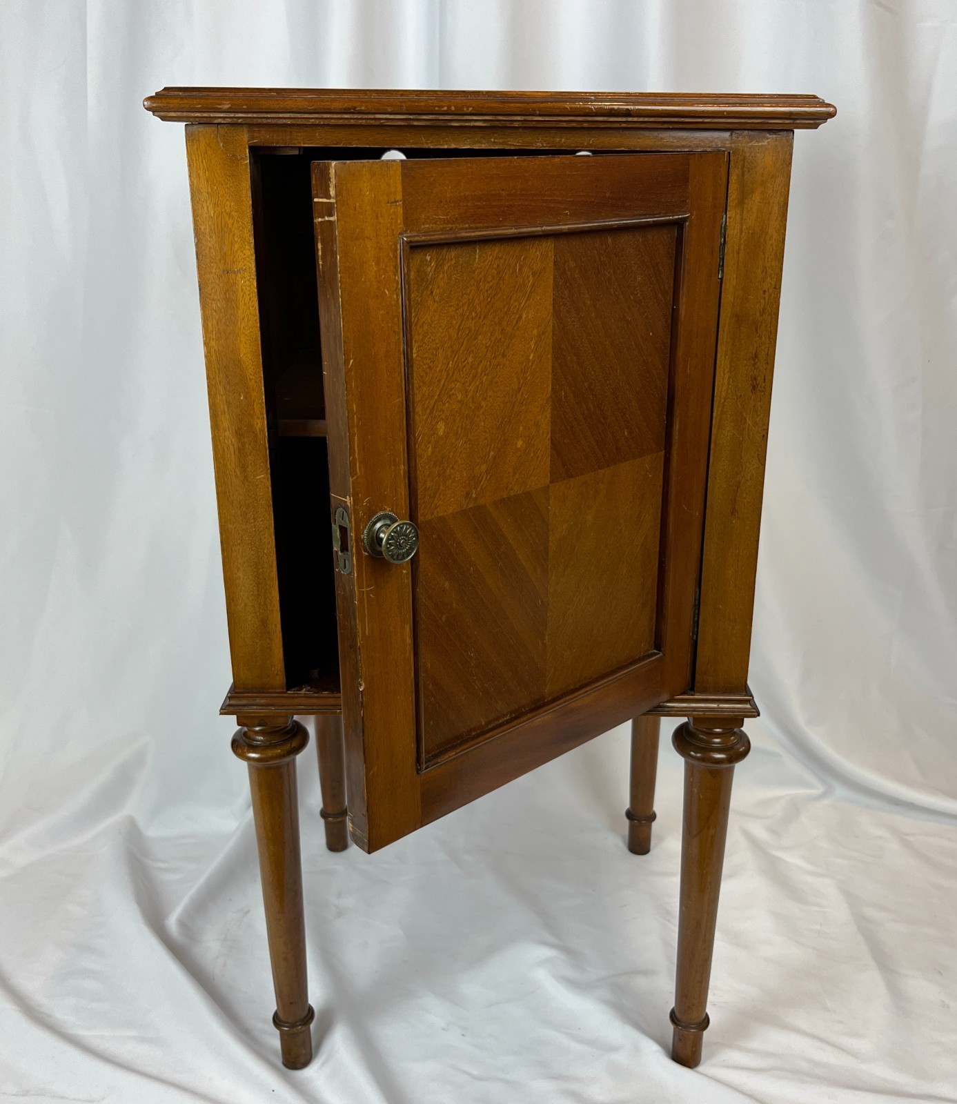 Edwardian Bedside Cabinet Mahogany Cupboard Single Door Side Table  or End Table image 8