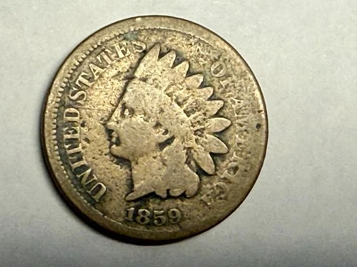 1859 copper-nickel INDIAN HEAD U.S. Cent. AG/Good. #q2