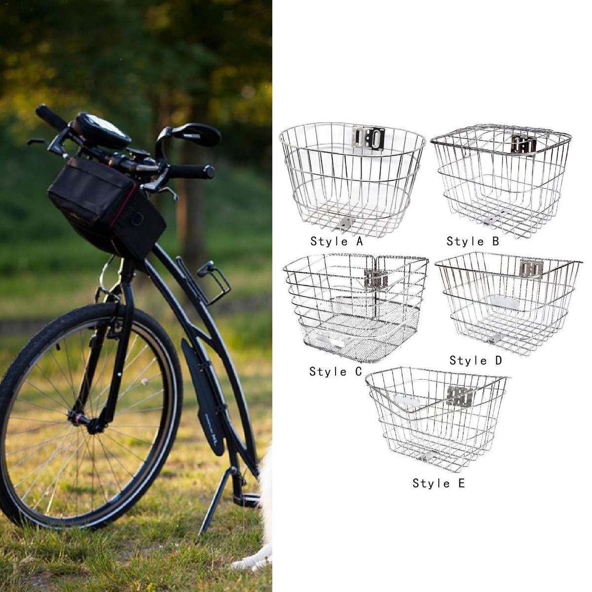 Bike Basket for Mountain Road Bikes Pet Carrier Practical Metal