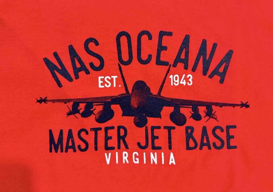 US Navy Naval Air Station NAS Oceana “Master Jet Base” Virginia T Shirt - Sz XXL - Image 2 of 3