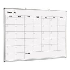Magnetic Dry Erase Calendar Whiteboard, 48 x 36 Inches Monthly Calendar Dry E...
