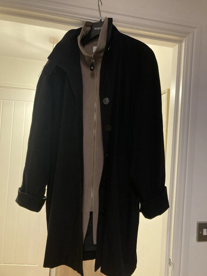 Windsmoor Womens double layer coat Size 14 black  - Image 2 of 4