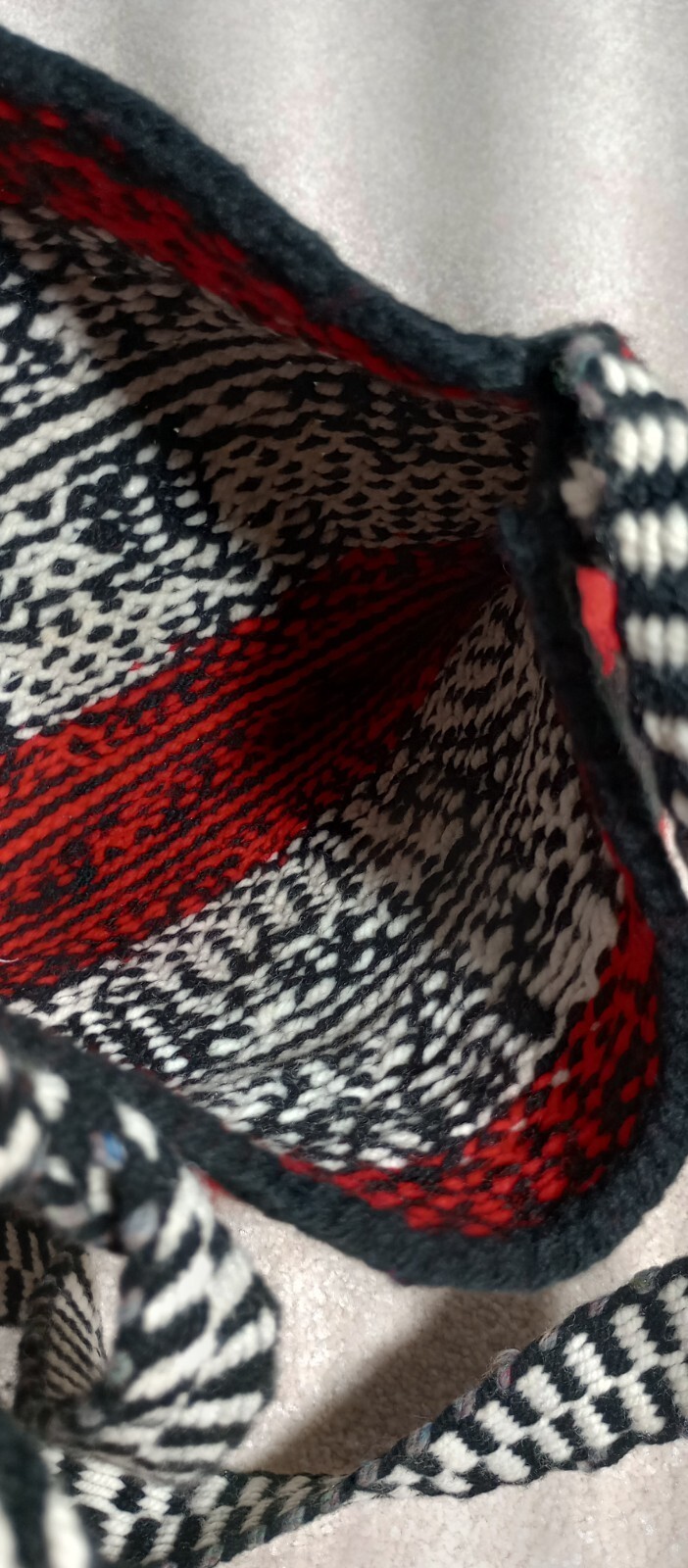 Peruvian Wool sling Bag Horse and Ghost Rider Purse Handbag Red Black ...