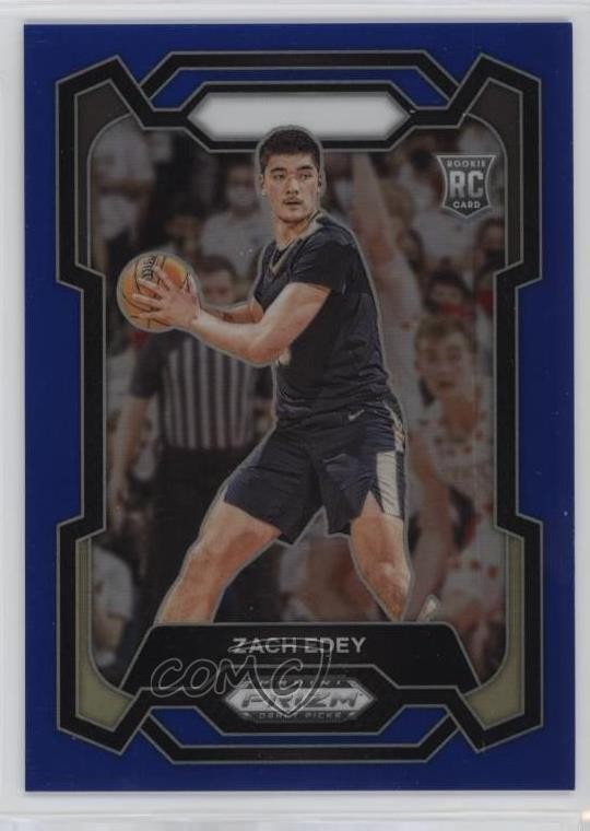 2024-25 Panini Prizm Draft Picks Blue Prizm 89/199 Zach Edey #1 Rookie RC 1ng7