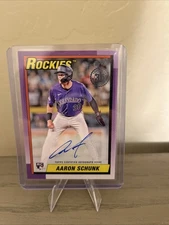 2025 Topps Series 1 1990 Topps Baseball Autographs Aaron Schunk #90A-AS (AU, RC)