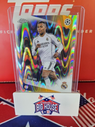 2025-26 Topps Chrome UEFA Club Competitions #112 Kylian Mbappé Raywave