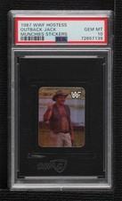 1987 Hostess Munchies WWF Wrestlemania Stickers Outback Jack PSA 10 GEM MT 0h2x