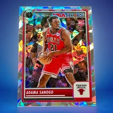 Adama Sanogo Rookie Card Cracked Ice Prizm 2023-24 NBA Hoops Premium Stock #47