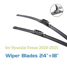 For Hyundai Venue 2020-2025 Windshield Wiper Blades 24 18 Front 2 pcs J-hook