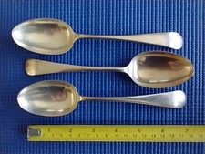 Set of 3 Antique Silver Plated Dessert Spoons with Lion Crest – William Hutton