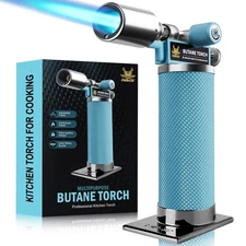 Butane Torch Lighter, Refillable Kitchen Torch with Adjustable Flame and Safe...