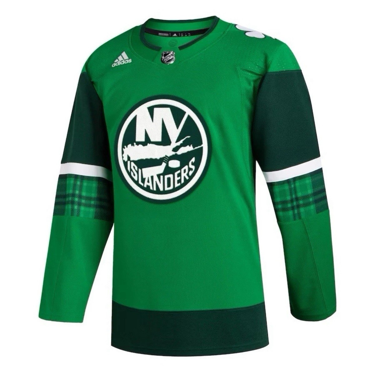Adidas New York Islanders St. Patrick's Day Green Hockey Jersey