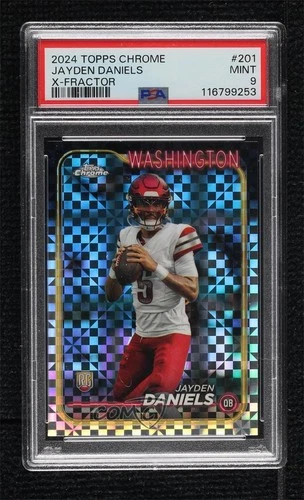 2024 Topps Chrome Rookies X-Fractor Jayden Daniels #201 PSA 9 MINT Rookie RC