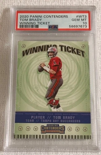 2020 PANINI CONTENDERS TOM BRADY WINNING TICKET #WT3 PSA 10