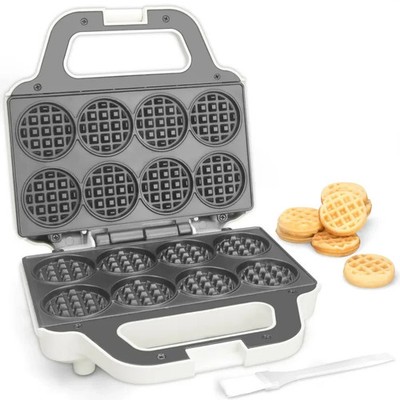 Mini Waffeleisen Maschine - Backen 8 x 2'' mundgerechte Waffeln, kompakt antihaftbeschichtet
