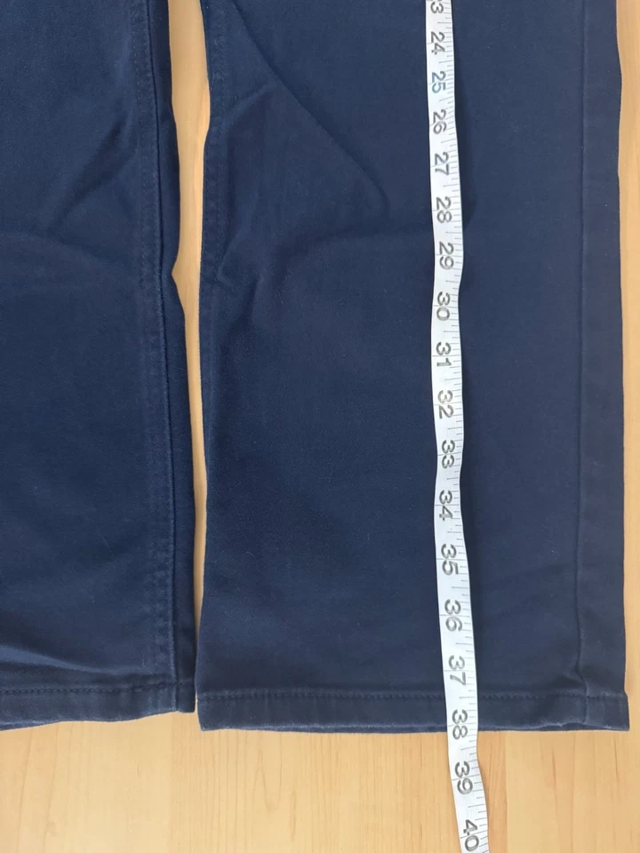 Pantalones de mezclilla IZOD para hombre calce regular frente plano pierna recta informales azules talla 36x29 Foto 4 de 4