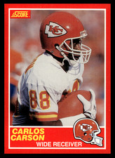 1989 Score Carlos Carson #168 Kansas City Chiefs NFL Football Base Set