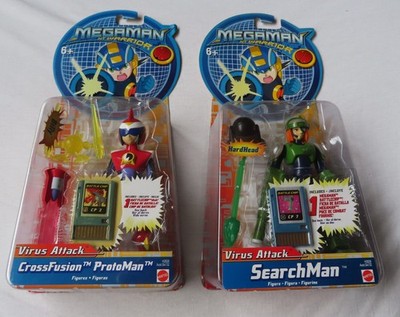 Megaman nt Warrior Virus Attack Crossfusion Protoman & SearchMan von Mattel 2004