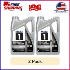 (2 pack) Mobil 1 FS European Car Formula Full Synthetic Motor Oil 0W-40, 5 Quart