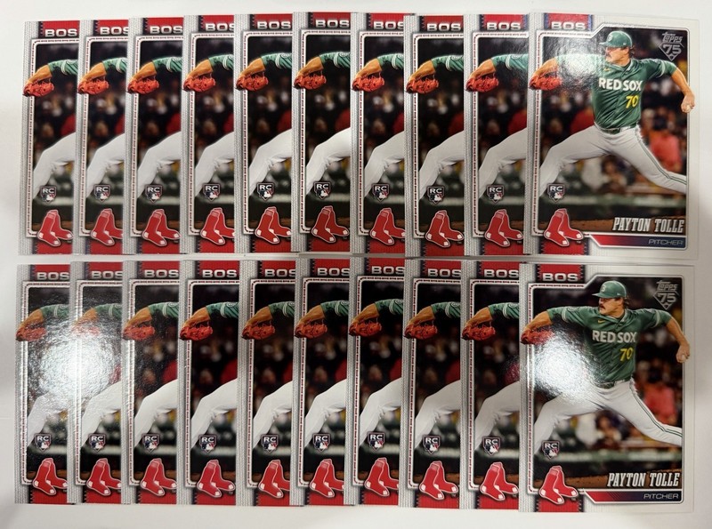2026 TOPPS SERIES 1 #15 PAYTON TOLLE LOT x20 ROOKIE BOSTON RED SOX