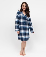 Image of Cyberjammies Frosty Womens Brushed Check Nightshirt