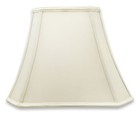Royal Designs DSO-68-16WH Rectangle Bell Cut Corner Designer Lamp Shade - Whi...