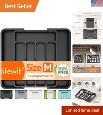 Versatile BPA-Free Utensil Tray - Expandable Silverware Organizer for Kitchens