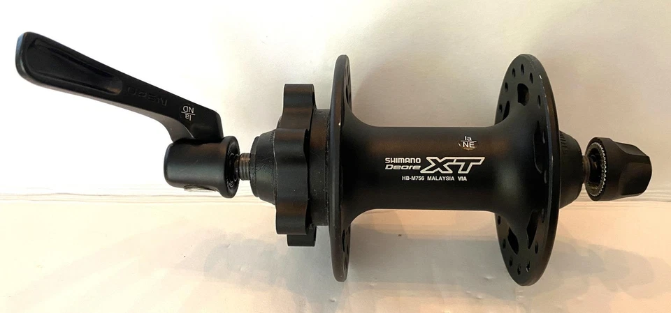 new Shimano HB-M756 Deore XT FRONT HUB 36° 100mm with Skewer 6 bolt Disc - Image 3 of 4