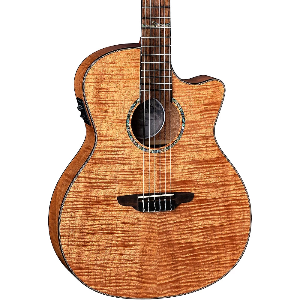Luna High Tide Mahogany Nylon-String AE Grand Concert Cutaway Guitar Satin 101190₽