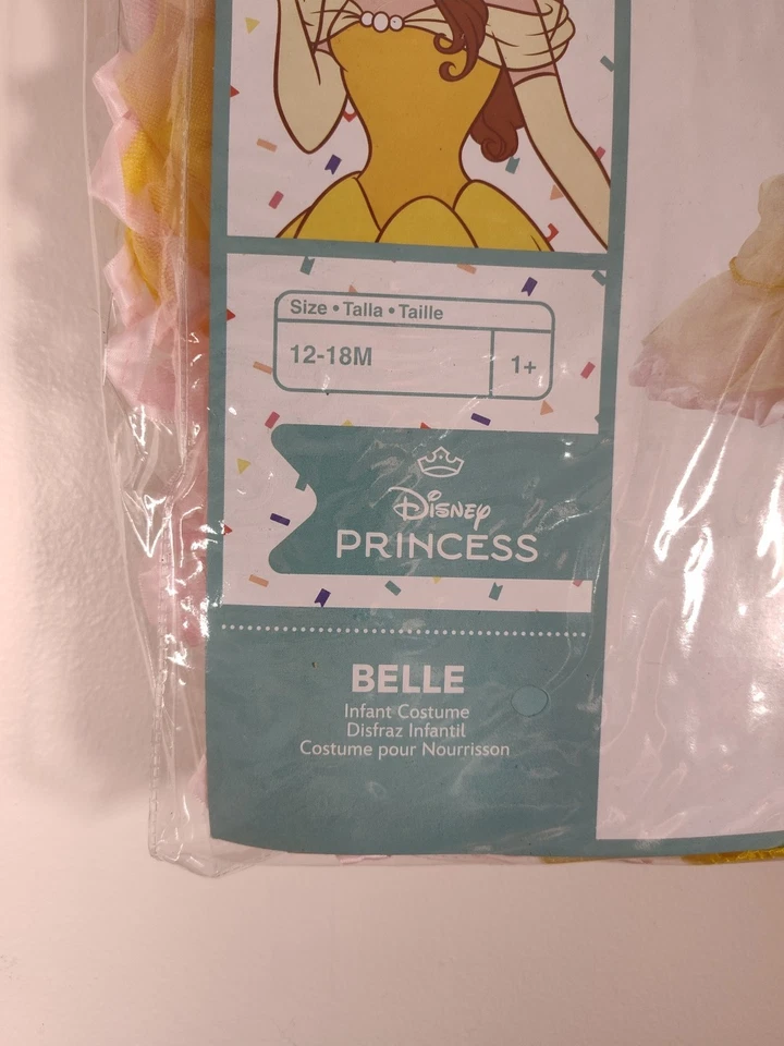 NWT Disney Baby Beauty & the Beast Belle Dress Halloween Costume - 12-18 Months - Image 2 of 4
