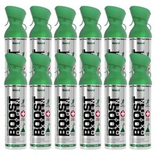 Boost Oxygen Large Natural 10 Liter Respiratory Support Health Canister, 12 Pack