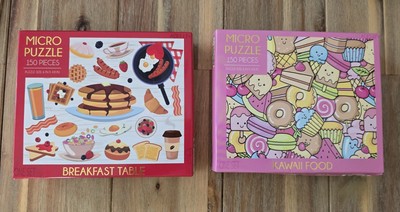 Micro Puzzle 150 Pieces Breakfast Table & Kawaii Food Multicolor, set of two