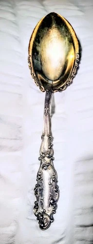 Rare LARGE Gorham Sterling Silver Serving Spoon Luxembourg