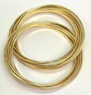 Gold Tone Multi Bangled & Hinged Bangle Bracelets 137.0g — photo 4