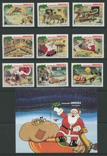 Dominica Disney Santa's Workshop Christmas 1981 set of 9 stamps & mini-sheet MNH