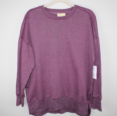 BOBBIE BROOKS Women's Burgundy Long Sleeve Pull Over Sweatshirt SZ Med NWT