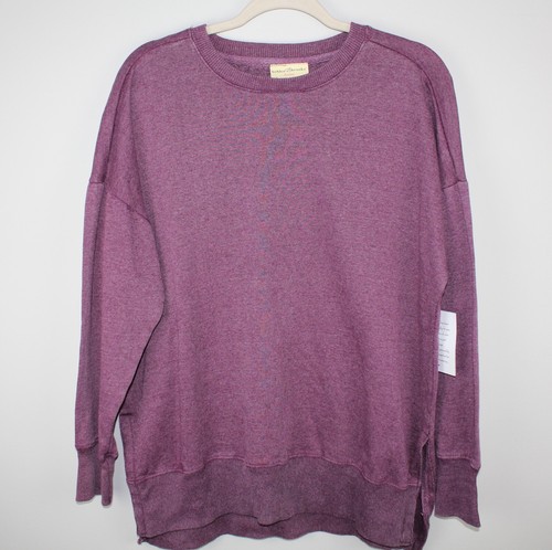 BOBBIE BROOKS Women's Burgundy Long Sleeve Pull Over Sweatshirt SZ L NWT