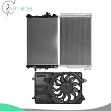 Cooling Fan and Radiator Condenser Kit For 2016 2017 2018 Chevrolet Malibu
