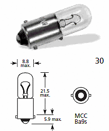 Lucas LLB233 12 V 4 W Seitenlicht Glühbirne T4W BA9S 10ER-Pack - Bild 2 von 2