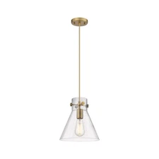 Innovations Newton Cone 1-Lt 10" Cord Pendant, BB/SG - 410-1PM-BB-G411-10SDY