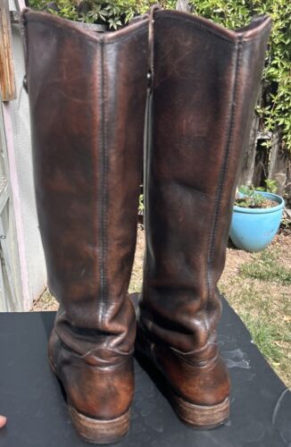 Frye Melissa Button Riding Boots 77153 Women’s size 8 B Brown Cowgirls Horse - Picture 4 of 8