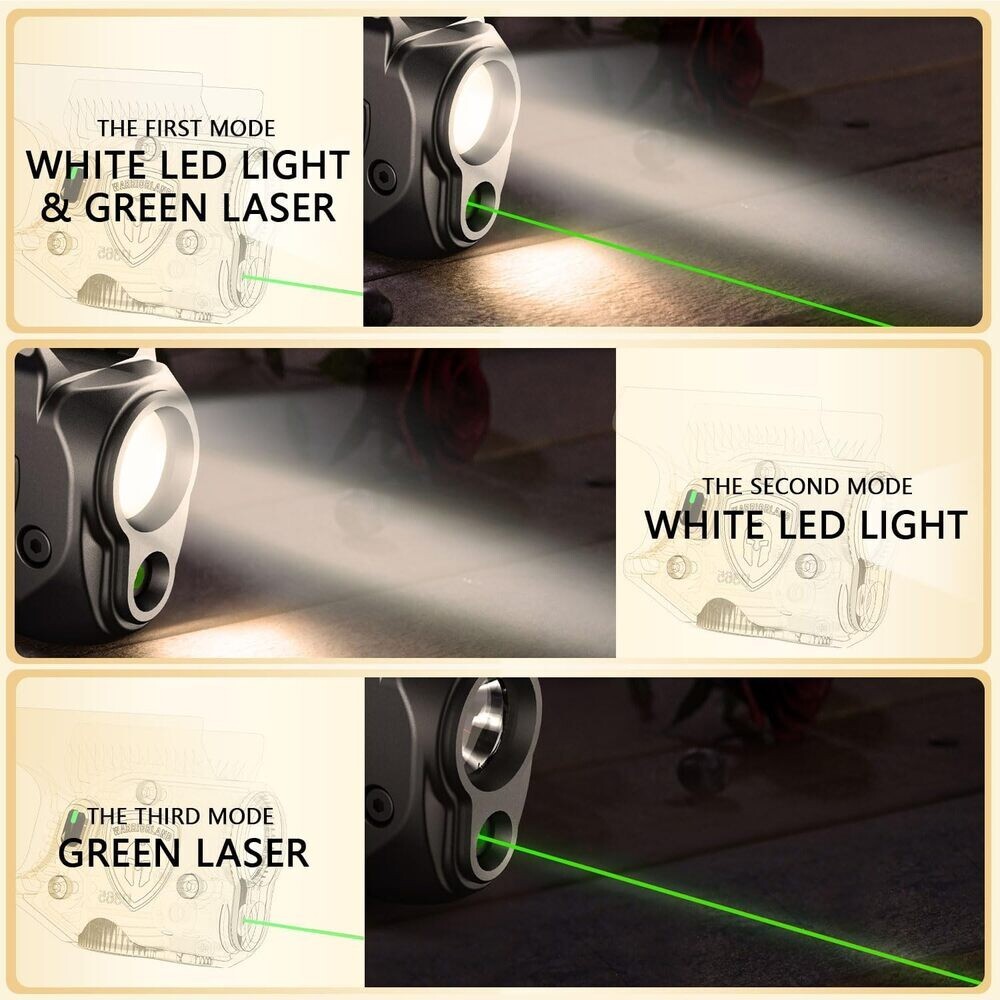 TSG Green Laser Sight-Weapon Light Combo Fits: SLL-1G Series S&W