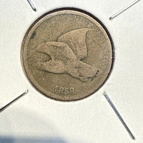 1858 Flying Eagle Cent Penny Exact Scarce Early Type Exact Coin as Pictured - Picture 2 of 6